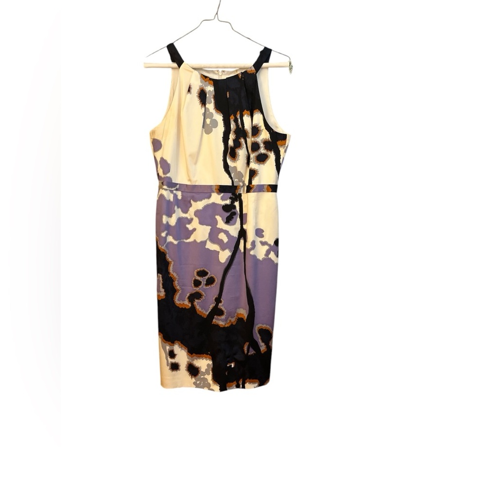 Elite Tamari. Elegant Black and Purple Women's Dress